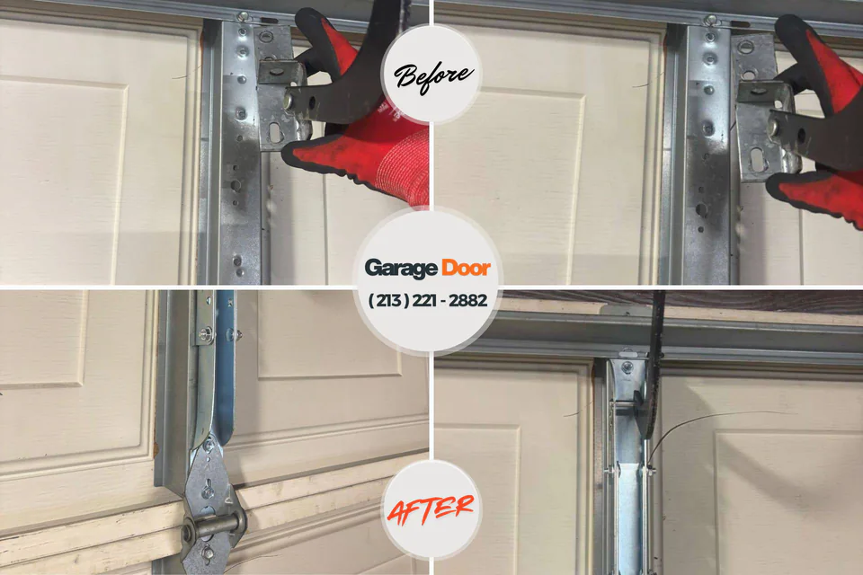 Before and after: garage door installation Avon Park, FL